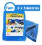 Imagem de Lona Carreteiro 6 X 5 Azul Impermeável Multiuso C/ Ilhós