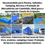 Imagem de Lona de Piscina Azul 6x4 Impermeável Barraca Camping Telhado