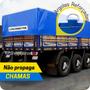 Imagem de Lona Para Caminhão Locomotiva PVC Azul/Preto Com Argola 3x2m