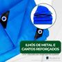 Imagem de Lona Reforçada Polietileno Impermeável 75 Micras 5x5 Cobertura Piscina