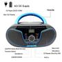 Imagem de LONPOO Stereo CD Boombox Portátil Bluetooth Digital Tuner FM Radio CD Player com reprodução USB, Bluetooth-in, Entrada AUX e 3,5 mm Earphone Output & Music Sound System