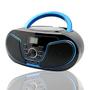 Imagem de LONPOO Stereo CD Boombox Portátil Bluetooth Digital Tuner FM Radio CD Player com reprodução USB, Bluetooth-in, Entrada AUX e 3,5 mm Earphone Output & Music Sound System