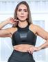 Imagem de Look Feminino com Top sem Bojo e Calça com Recortes em Tela e Cirrê
