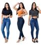 Imagem de Lote 3 Peças Calças Jeans Feminina Reta e Skinny