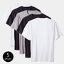 Imagem de Lote 5 Unid Camiseta Algodão Cores  Masculina Gola Careca