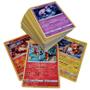 Imagem de Lote com 100 Cartas Pokemon Original Sem Repetições Com 05 Brilhantes Garantidas + Ultra Rara V/EX Garantida
