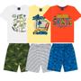 Imagem de Lote Kit 3 Conjunto de Roupa Infantil de Verão Menino