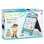 Imagem de Lousa 2 em 1 branca e preta O gato de botas 350 - Mdf - Junges Brinquedos 7897858313504