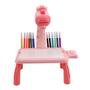 Imagem de Lousa Mágica Crianças Mesinha Desenho Com Projetor Brinquedo Educativo Infantil Portátil Interativo Cor Rosa