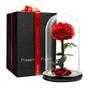 Imagem de LOVAPPY Eternal Enchanted Forever Preserved Rose - Infinity Rose in Glass Dome - Made from Real Fresh Beauty Rose - Presentes Românticos para Mulheres - Dia dos Namorados - Presente para a Mãe (vermelho, 9 polegadas)