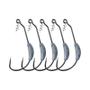 Imagem de Lua-Bare Cor com chumbo Crank Hook, Primavera Lock Pin, Weighted Fish Hook, 5 pcs