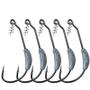 Imagem de Lua-Bare Cor com chumbo Crank Hook, Primavera Lock Pin, Weighted Fish Hook, 5 pcs