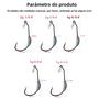 Imagem de Lua-Bare Cor com chumbo Crank Hook, Primavera Lock Pin, Weighted Fish Hook, 5 pcs