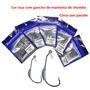 Imagem de Lua-Bare Cor com chumbo Crank Hook, Primavera Lock Pin, Weighted Fish Hook, 5 pcs