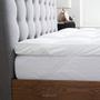 Imagem de LUCID Ultra Plush 3 polegadas para baixo Colchão de cama de fibra alternativa Topper-Alérgeno livre de travesseiro Top-Soft e Respirável Algodão Percale Cover, Twin X-Large, Branco