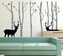 Imagem de LUCKKYY Bétula Árvore Veado Parede Decal Nursery Forest Removível Bétula Árvores Vinil Adesivo para Crianças Quarto Decoração Viveiro Quarto (Cinza)