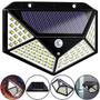 Imagem de Luminária 100 Leds Parede Solar Com Sensor Jardim Externa Prova D'água