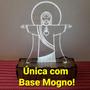 Imagem de Luminária 3d Led Jesus Cristo Abajour - Base 15cm