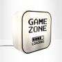 Imagem de Luminária Abajur Box Gamer Game Zone Vídeo Game Jogos branca com fio
