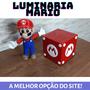 Imagem de Luminaria Abajur Cubo Bloco Super Mario Bross VERMELHA geek