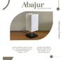 Imagem de luminária Abajur de Mesa Clássico Quadrado Alumínio Com Interruptor Com Cúpula Para Sala, Quarto, Cabeceira
