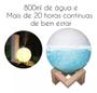 Imagem de Luminária Abajur Lua Cheia 3d Difusor Umidificador Ar 880ml