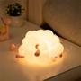 Imagem de Luminária Abajur Noturna De Silicone OVELHA 8 Luzes Com Sensor Toque Recarregável USB Led Touch Fofa