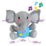 Imagem de Luminária Abajur Quarto de Bebê Boneco de Pelúcia Musical Buddys Elefante Maxibaby