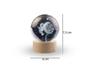 Imagem de Luminária Abajur USB Enfeite Decorativo Esfera de Vidro 3D Com Led Planetário Quarto