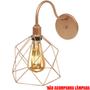 Imagem de Luminária Arandela de Parede Aramada Cálice Industrial Retro Cobre Rose Gold Agp Ilumini Vintage
