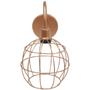 Imagem de Luminária Arandela Parede Aramada Globo Industrial Retro + Lâmpada Led Vintage Cobre Rose Gold