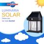 Imagem de Luminária Arandela Solar Parede Externa Jardim A Mais Forte Sem Fio Iluminação Solar com Sensor de Presença