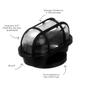 Imagem de Luminaria Arandela Tartaruga Oval Bivolt Parede 20cm Com Grade