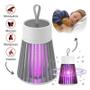 Imagem de Luminaria Armadilha Eletrica Repelente Choque Lampada Luz Ultravioleta LED Luz UV USB Mata Mosquito da Dengue