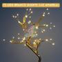 Imagem de Luminária Árvore Decorativa 72 Leds Folhas Dourada - UD