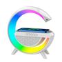 Imagem de Luminária Caixa Som Bluetooth Carregador Indução Multi Color