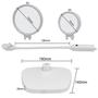 Imagem de Luminária Com Lupa Óptica 2 Lentes 2x e 5x Acrílica e 6 LEDs Com Base e Clip de Fixação  7763