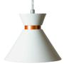 Imagem de Luminária Cone Mini Berlim Branco Com Cobre 15cm