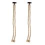 Imagem de Luminaria Corda Sisal Dupla 2 Metros Pendente De Corda Rustico KIT com 2 unidades