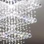 Imagem de Luminária Cristal Para Mesa De Jantar/estar Base Inox 45x45