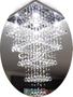 Imagem de Luminária Cristal Para Mesa De Jantar/estar Base Inox 45x45