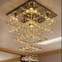 Imagem de Luminária Cristal Para Mesa De Jantar/estar Base Inox 45x45