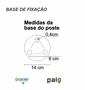 Imagem de Luminária De Chão Balizador Poste De Jardim Globo Extern 551