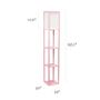 Imagem de Luminária de chão Simple Designs LF1014-LPK-2PK Etagere, pacote com 2 unidades, rosa claro