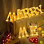 Imagem de Luminária de LED com Letras e Números - 16cm - Ideal para Casa, Casamento e Festa