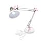 Imagem de Luminária De Mesa Abajur Articulada 1 E-27 Branca com cromado St1204