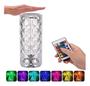 Imagem de Luminária De Mesa Abajur Cristal LED RGB 16 Cores Touch Com Controle 3W CH-021 - XTRAD