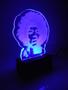 Imagem de Luminária de Mesa Abajur Led Acrílico Jimmy Hendrix Bivolt Azul Personalizada