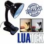 Imagem de Luminária de Mesa Articulada Com Garra Luatek Preta Mod - LK-777