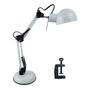 Imagem de Luminária de Mesa Escritório 2 em 1 Metal Abajur Lâmpada Articulável Base e Garra Flex M